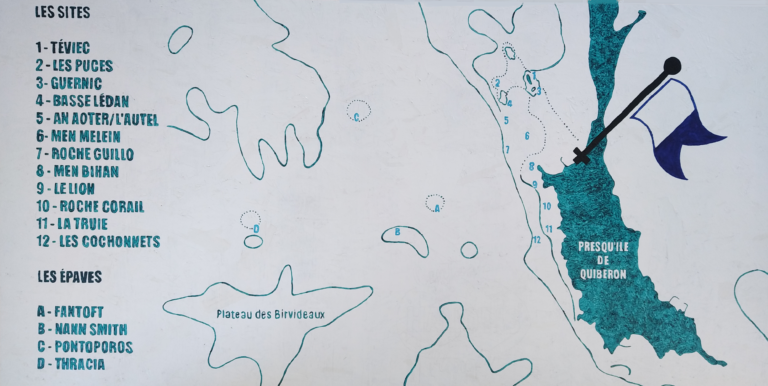 carte sites de plongée Portivy
